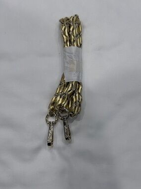 MZ Wallace Gold Braided Chain Strap with Silver Clips
